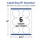 Avery Waterproof Round Labels with Sure Feed, Print to the Edge